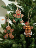 Christmas Tree Decorations Gingerbread Man Small Ornament Hanging Decor Christmas For Home Atmosphere Scene Arrange Hangings Accessories