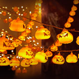 0709BA Halloween Pumpkin Lighting Chain Decorations Kindergarten Scene Arrangement Decoration Supplies Bar KTV Scary Pendant