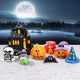 Halloween Ghost Festival Pumpkin Lamp Skull Bat House Ghost Monster Small Ornaments Micro Landscape DIY Decoration Accessories