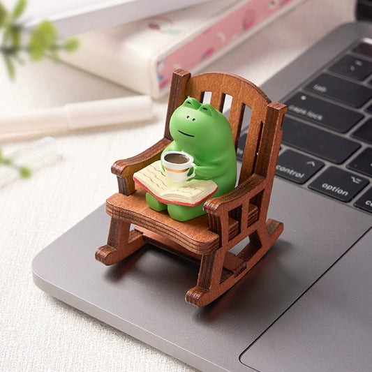 27june Frog Cute Graduation Cure Small Ornaments Office Station Emotional Stability Table Decoration Birthday Decompression Gift