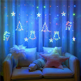 Christmas Decorations Colored Lantern Flashing String Starry Lights Christmas Tree Hanging Lights Room Bedroom Curtain Layout