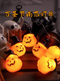 Halloween Decorations Pumpkin Lighting Chain Front Desk Shop Window Door Pendant Scene Layout Theme Party Supplies