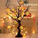 Halloween Decorations Bar Ghost Tree Pumpkin Lamp Kindergarten Board Lighting Ornaments Ghost Lamp Scene Setting Props