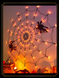 2907BA Halloween Decoration Pumpkin Lamp Party Scene Layout Spider Net Light Accessories Glowing Night Lights Atmosphere Hanging Light