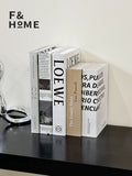 0709BA INS Decoration Big Brand Text Model Room Emulational Book