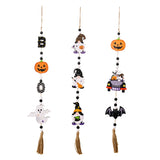 H3 New Arrival Halloween Hanging Home Party Ghost Festival Decoration Beads String Witch Pumpkin Bat Hanging Pendant