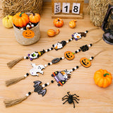 H3 New Arrival Halloween Hanging Home Party Ghost Festival Decoration Beads String Witch Pumpkin Bat Hanging Pendant