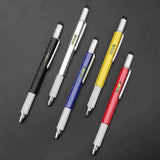 Multifunctional Brush Six-in-One Level a Scale Touchscreen Stylus Cross Word Double-Headed Screwdriver Ballpoint Pen