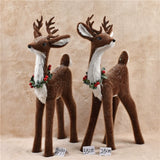 Christmas Decorations Foam Flocking Elk Shape Home Furnishings Shopping Window Scene Layout Christmas Deer Ornaments