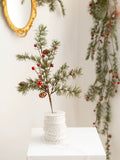 Hromeo Christmas Twig Cutting Flower Arrangement Decorative Ornament Christmas Decorations Show Window Decoration Shooting Props