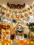 Halloween Decorative Background Wall Balloon Set Decoration Pumpkin Lamp Kindergarten Kids Atmosphere Scene Setting Props