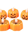 1707BA Creative Halloween Luminous Pumpkin Lamp Props Haunted House Bar KTV Decorations Desktop Small Ornaments LED Candle