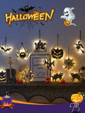 Halloween Pumpkin Lamp Decoration Small Gifts Present Theme Scene Atmosphere Layout Luminous Ornament Items Front Desk Window