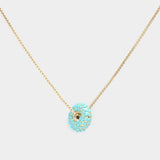 Bead Embellished Ring Pendant Necklace (Sold by 1 Pcs=$7.99)