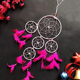 Beautiful Design Pink Dreamcatcher 3.5" x 10" - Bohemian Wall Decor