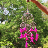 Beautiful Design Pink Dreamcatcher 3.5" x 10" - Bohemian Wall Decor