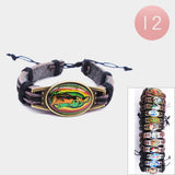 Leather Adjustable Bracelets (Sold by Dozen=$23.88)