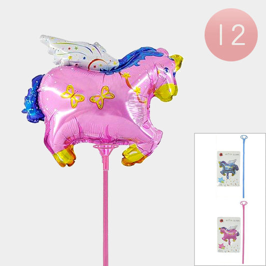 Unicorn Party Balloons (6pink ,6 blue) - Sold by the Dozen