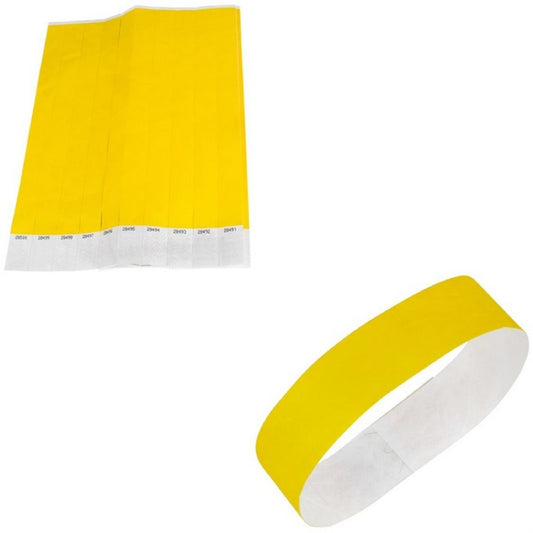 Yellow Color  Wrist Tickets In Bulk