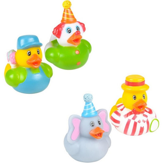 Wholesale Kids 2" Carnival Outfits Rubber Ducky Soft Bath Toy (Sold by DZ)