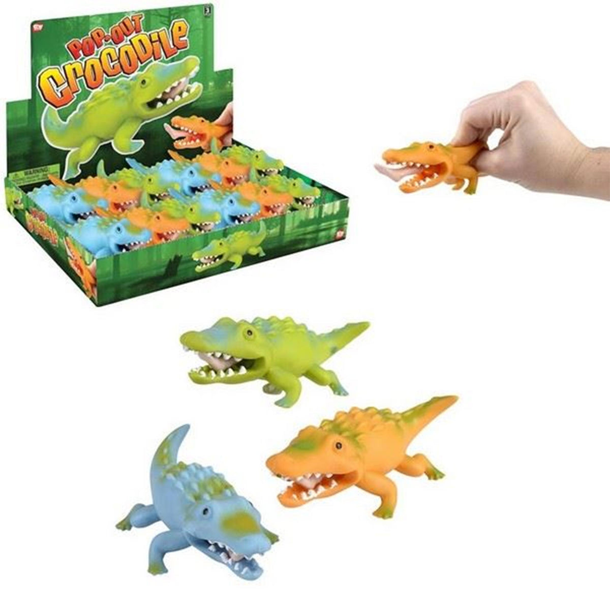 Pop Out Tongue Crocodile kids toys In Bulk- Assorted