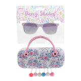 Wholesale Flower Print Unicorn Shades tween wayfarer Sunglasses with Case  ( sold by - 4 PCS)