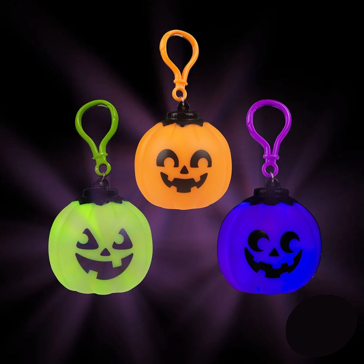 Light-Up Pumpkin Bag Clip For Kids - Halloween Decoration