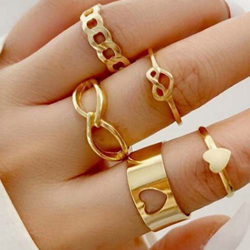 Amazon.com: Washranp Exquisite Ring Fresh Style Ladies Couple Love Rings  Fashion Rhinestone Hollowed Butterfly Link Finger Ring Adjustable Women  Jewelry for Women/Girl Finger Rings DIY Jewelry Gifts - Golden: Clothing,  Shoes &