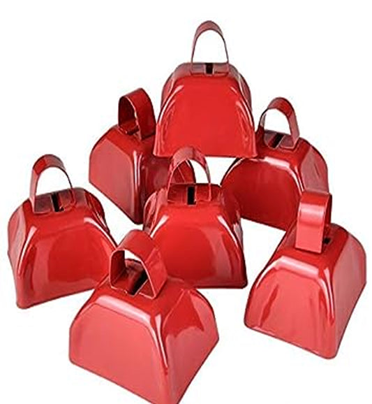 red Metal Cowbell (Sold by dozen)
