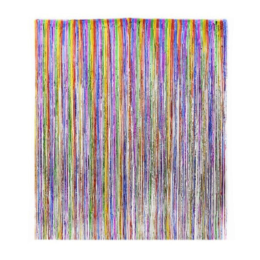 Rainbow Foil Fringe Curtains (pack of 6)