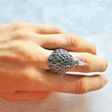 Wholesale Beautiful Design Eagle Head Deluxe Silver Biker Ring  (Sold by the piece)