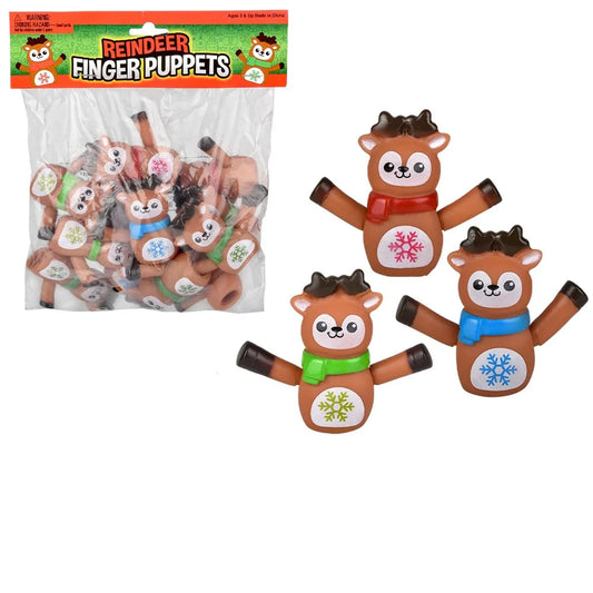 Christmas Reindeer Finger Puppet Toys- {Sold By Dozen= $11.99}