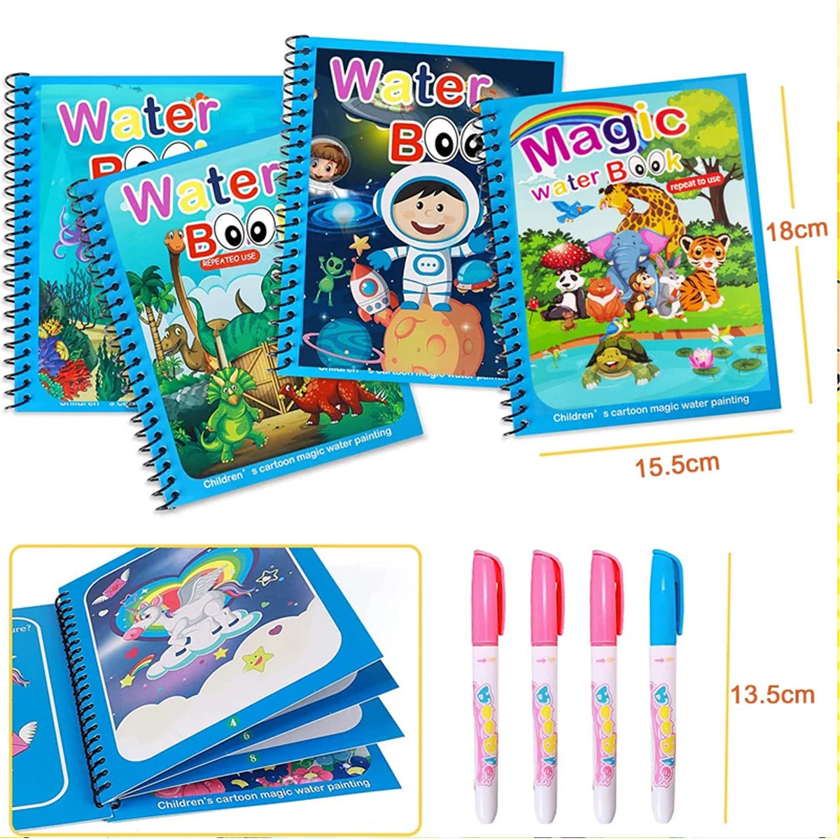 Reusable Water Coloring  Books For Kids In Bulk