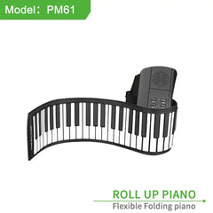 Roll Up Piano Portable Electronic Piano with 61 Key