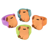 Capybara Rubber Rings For Kids In Bulk - Assorted
