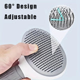 2808GP One-Click Pet Hair Removal Comb Magic Comb With Plastic Handle Fast Remove Dog Cats Floating Hair Pet Hairs Cleaning Products