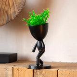 1Pc Character Shape With Plant Decoration, Personality Creative Office Simple Crafts