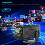 Salange Smart Android11 4K Projector WiFi6 BT5 390ANSI HY320 Full HD 1080P Home Cinema Outdoor Portable Upgrated HY300 for Phone