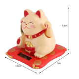 Wealth Waving Hand Cat Chinese Lucky Cat Cartoon Ornament Cute Waving Arm Beckoning Fortune Cat For Home Office Decoration