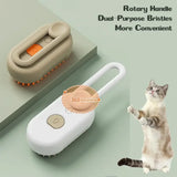 Electric Spray Cat Hair Brush 3 in1 Dog Steamer Brush for Massage