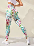 New 3D Print Tie Dye Sports Pants Women Seamless Leggings