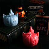 1009BA Cats and Pumpkins Silicone Candle Mold Diy Soap Resin Candle Chocolate Candy Jelly Ice Cube Mold Handmade Halloween Gift