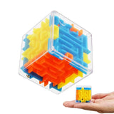 2407TA 3D Maze Magic Cube Six-sided Transparent Puzzle Speed Cube Rolling Ball Magic Cubes Maze Toys For Children Stress Reliever Toys