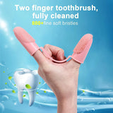 2307GP Pet Finger Toothbrush Silicone Super Soft Dog Toothbrushes Teeth Cleaning Tool Bad Breath Care Nontoxic Cat Cleaning Supplies