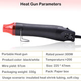 300W Hot Air Heat Gun Electric Power Temperature Blower Thermoresistant Tube Heat Shrink Wrapping Shrink Tube With Hot Air Guns