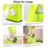 1007GG Multifunctional Vegetable Cutter Round Slicer Kitchen Roller Gadgets Tool Chopper Potato Carrot Cheese Shredder Food Processor