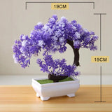 2808BA Artificial Plants Potted Bonsai Green Small Tree Plants Fake Flowers Potted Ornaments for Home Garden Decor Party Hotel Decor