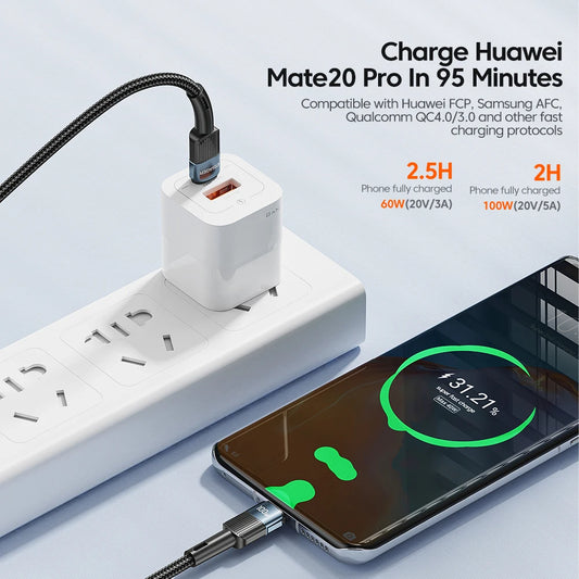 Type C To USB C Cable USB-C PD Fast Charging Charger