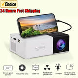 YG300 MINI Projector Portable Home Theater Smart TV Laser Beamer 3D Cinema LED Videoprojector for 4k 1080P Movie Via HD Port