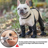 2808GP 1Set Dog Shoes Puppy Dog Outdoor Sock Shoes Waterproof Dog Boot for Small Medium Dogs Pet Paw Protector Anti-Slip Dog Rain Shoes